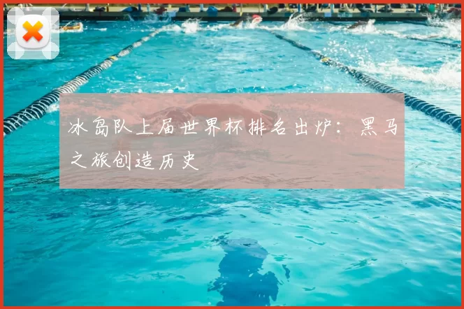 冰岛队上届世界杯排名出炉:黑马之旅创造历史