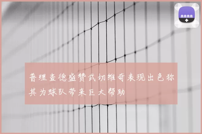 普理查德盛赞武切维奇表现出色称其为球队带来巨大帮助